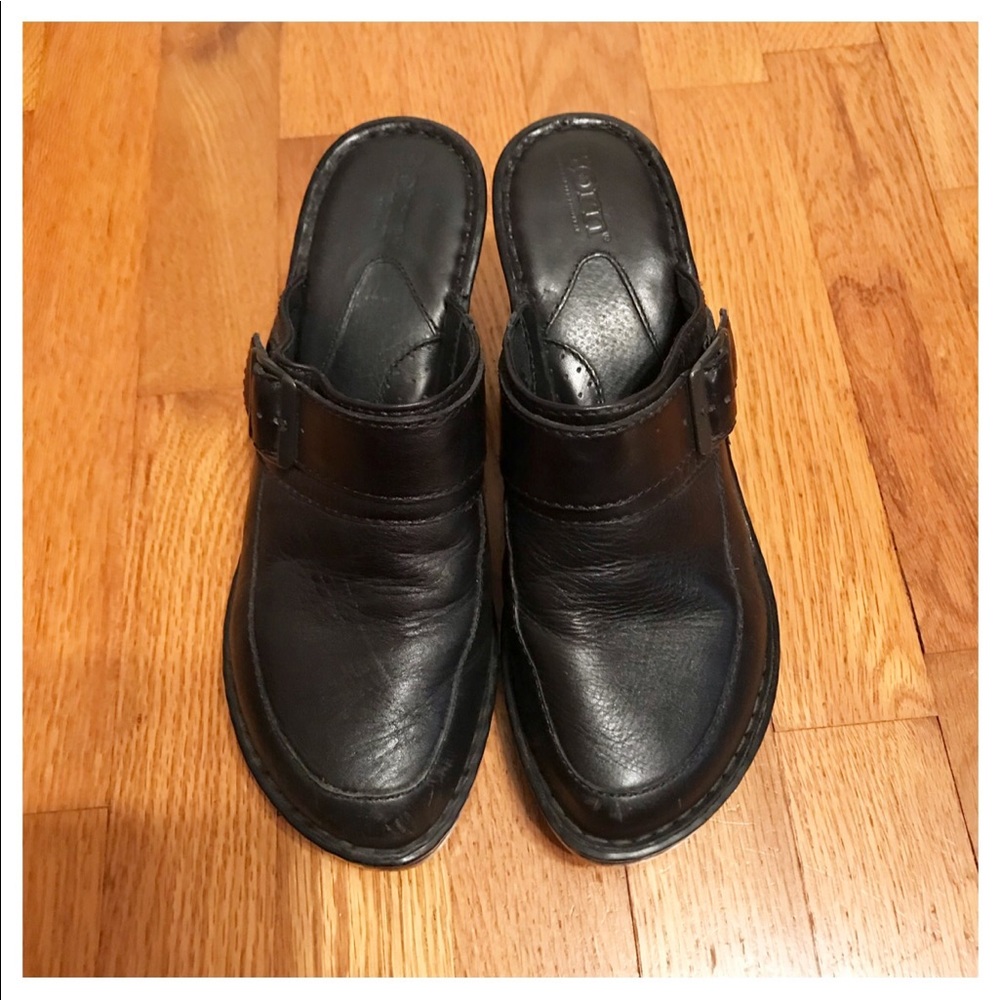 Born Black Slide Clogs